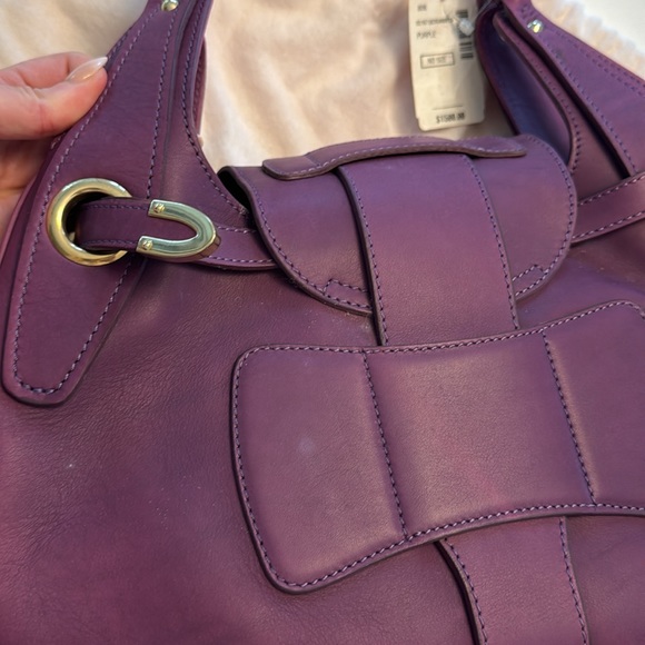 Jimmy Choo purple leather Rhona Hobo bag / purse - Picture 6 of 17